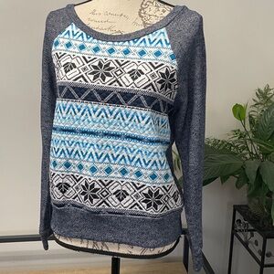 Long sleeve printed top